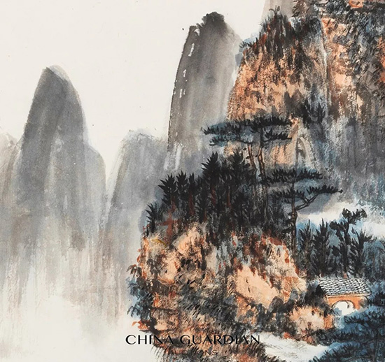 中國(guó)嘉德2018秋拍精品導(dǎo)覽 | 幽翠清靄，爽籟蒼莽：張大千盛年佳構(gòu)《擬石溪秋林清靄》