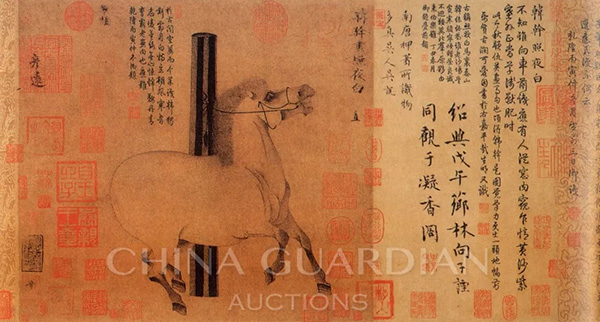 中國嘉德2019春拍精品導覽 | 天閑法度 院體圭杲——于非闇《五馬圖》、《照夜白》合卷