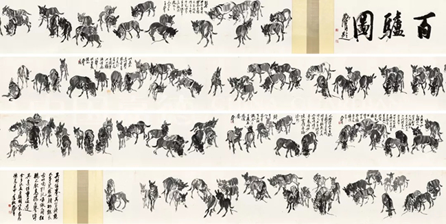 中國(guó)嘉德2019春拍精品導(dǎo)覽 | 嘯傲人間 任重道遠(yuǎn)—黃胄《百驢圖》巨卷