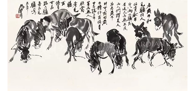 中國(guó)嘉德2019春拍精品導(dǎo)覽 | 嘯傲人間 任重道遠(yuǎn)—黃胄《百驢圖》巨卷