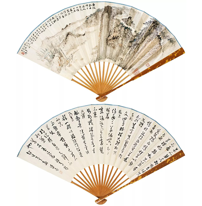 中國(guó)嘉德2019秋拍 | 峨眉待月，羅浮入夢(mèng)——張大千泥金青綠巨扇