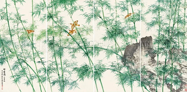 中國嘉德2019秋拍 |  琴瑟和鳴 趙管風流——謝稚柳、陳佩秋《竹禽圖》