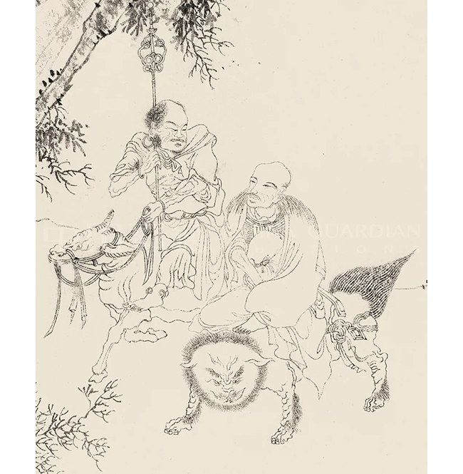 中國嘉德2019秋拍 |  羲皇遠(yuǎn)接梵隆筆 腕底白描寫神佛—溥儒《十八羅漢卷》