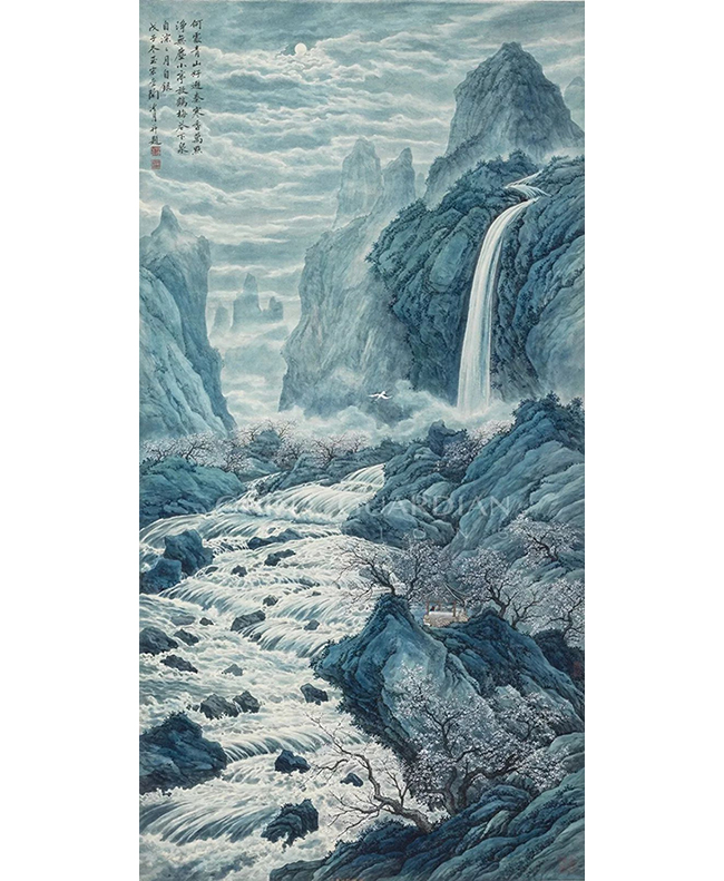 中國嘉德2019春拍精品導(dǎo)覽 | 冷月寒云 桃源仙境——陶冷月《桃源夜月》